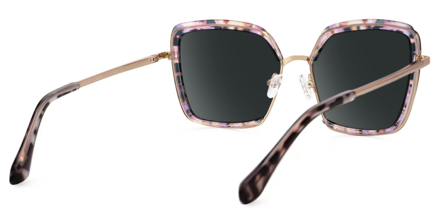 Chris Lila-Blumendruck Geometrisch Gemischte Materialien Brille3