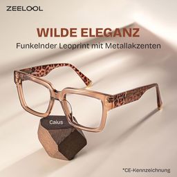 Caius Beige Quadratisch Brille0