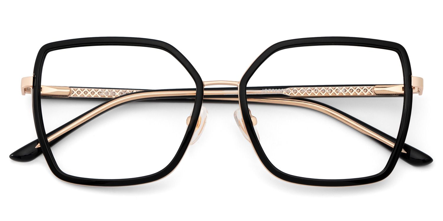 Olicia Schwarz Quadratisch TR90 Brille1