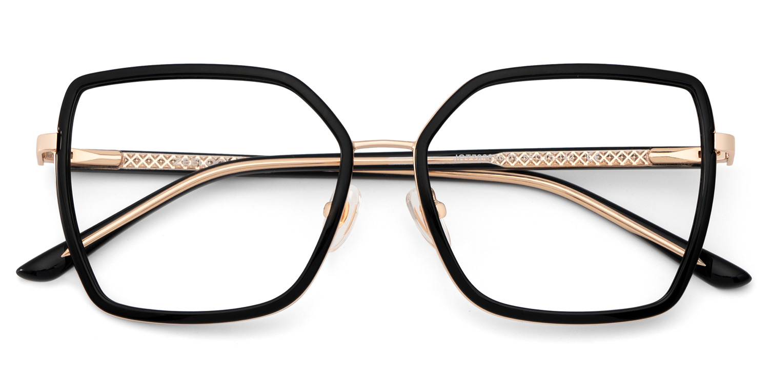 Olicia Schwarz Quadratisch TR90 Brille1