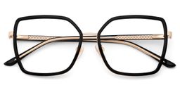 Olicia Schwarz Quadratisch Brille1