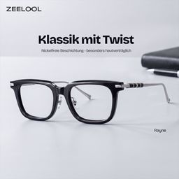 Rayne Schwarz Quadratisch Brille0