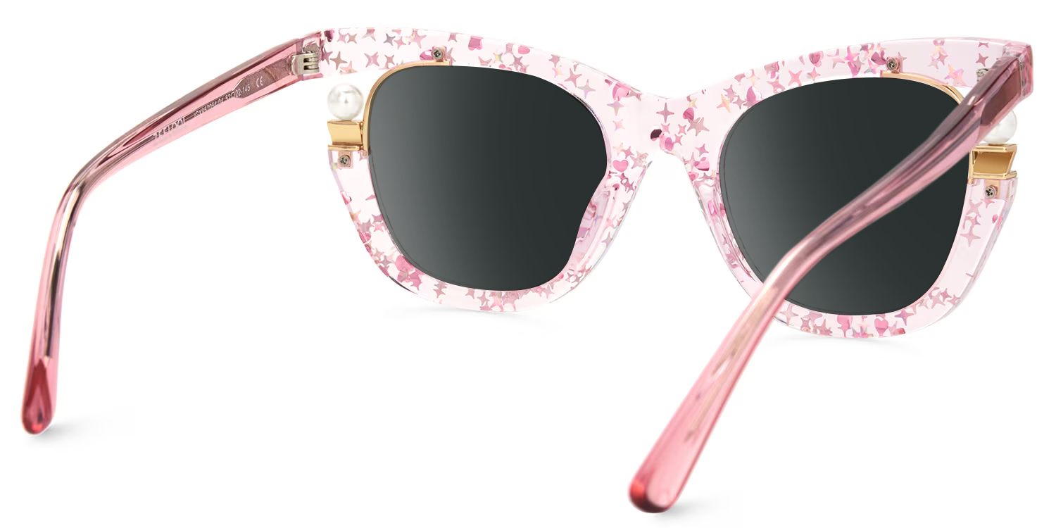 Pearl Rosa Cateye Gemischte Materialien Brille2