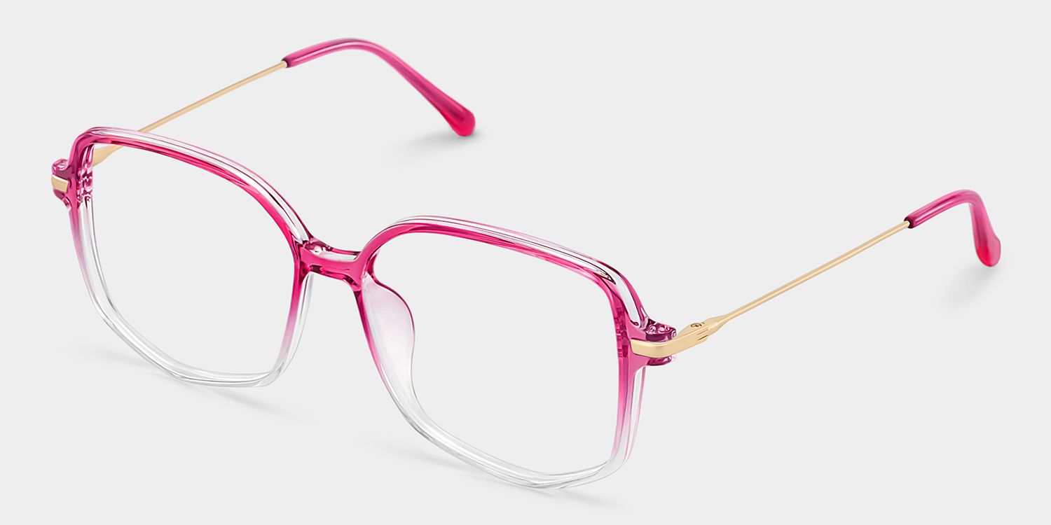 Payton Dunkelrosa Geometrisch Brille2