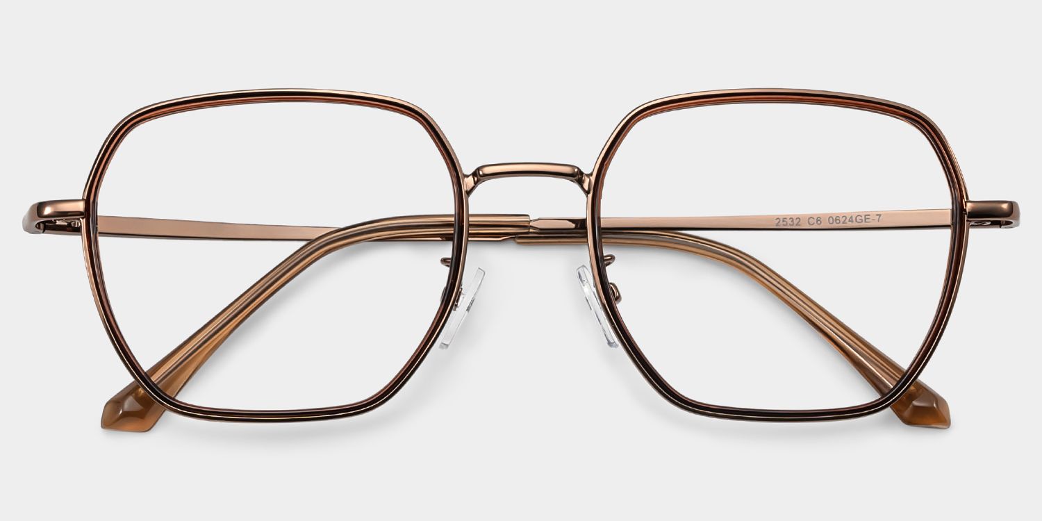 Arden Braun Geometrisch Brille2