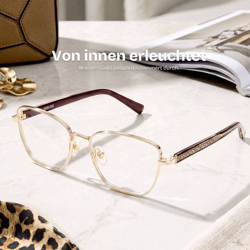 Lucille Gold Schmetterling Brille