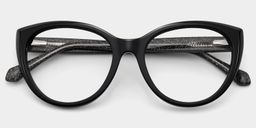 Kiera Schwarz Cateye Brille2