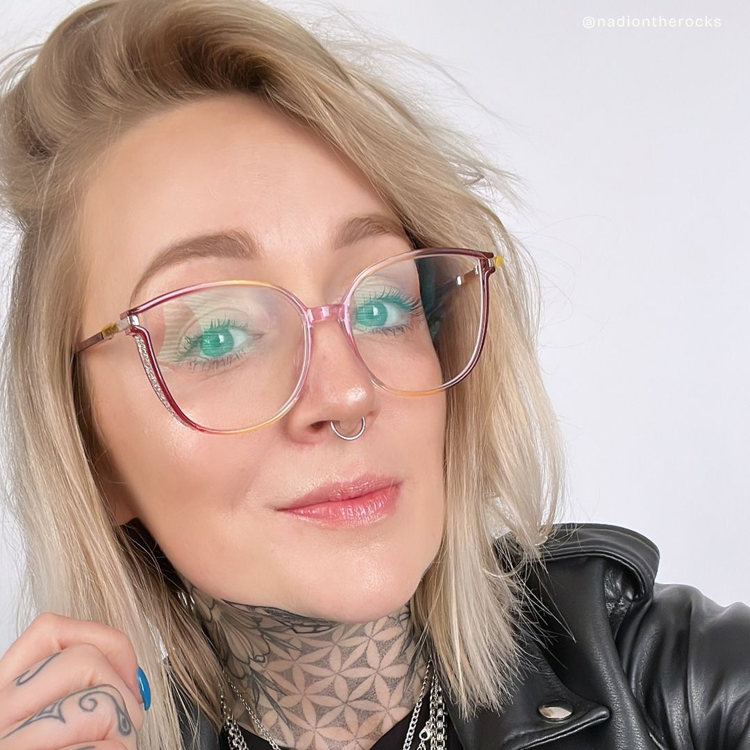 Walden Rot-Gelb Cateye Brille5