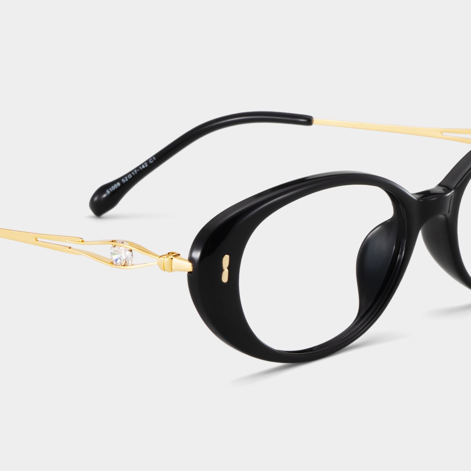 Blaire Schwarz Oval Brille5