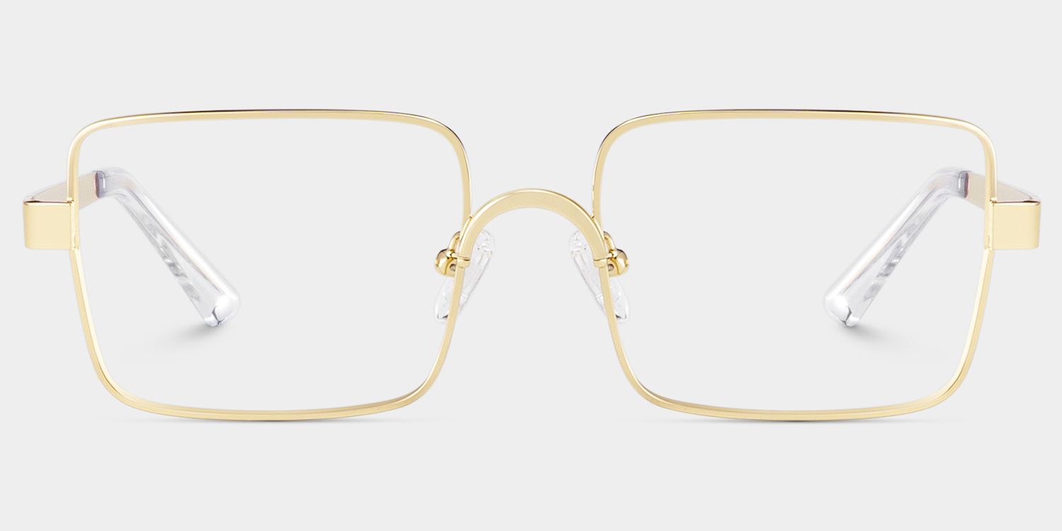 Gavin Gold Rechteckig Brille2