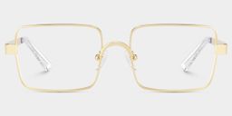Gavin Gold Rechteckig Brille2