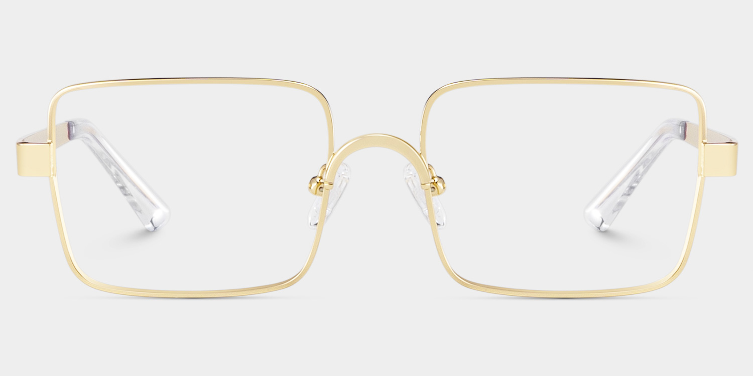 Gavin Gold Rechteckig Brille2