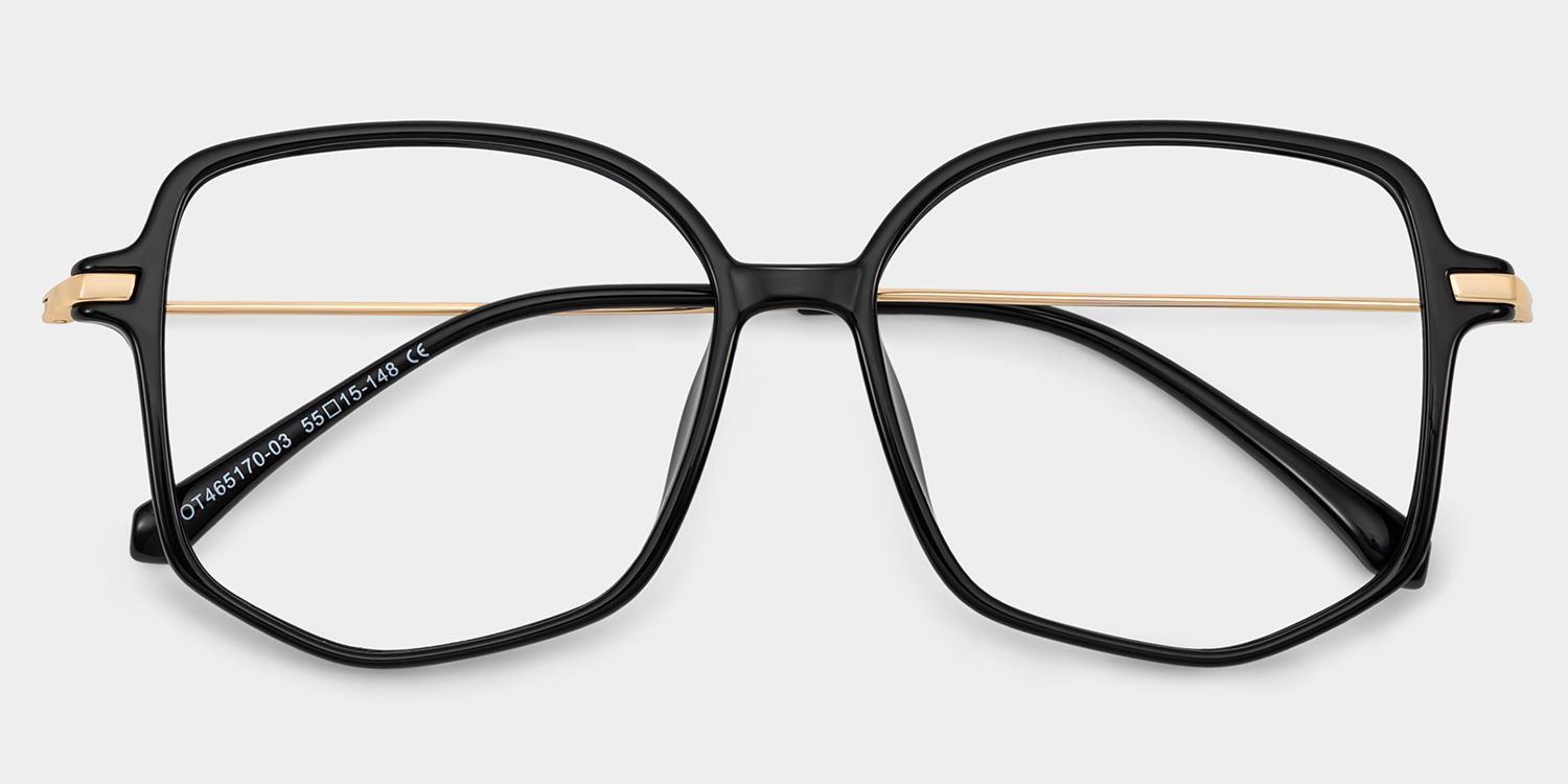 Payton Schwarz Geometrisch Brille2