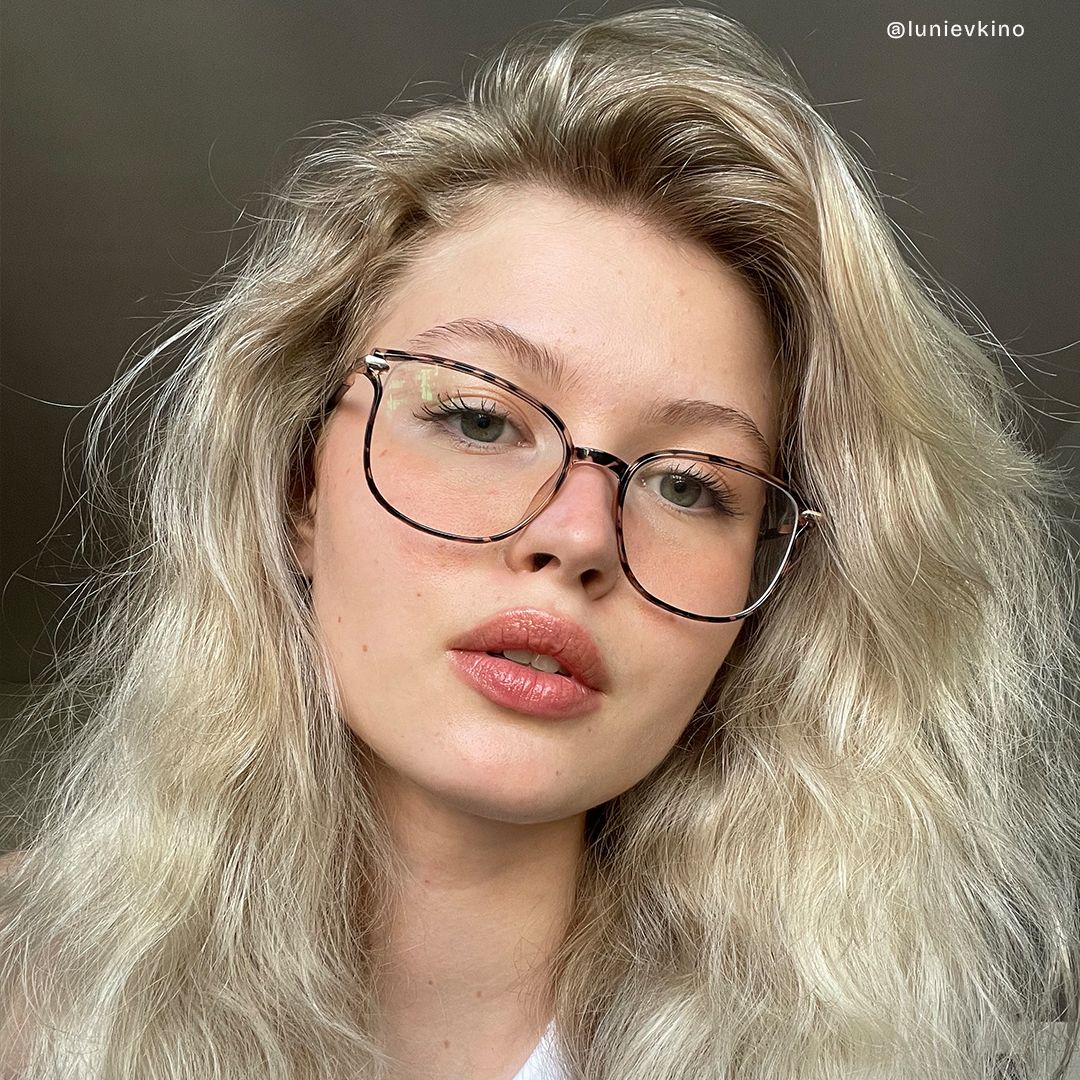 Mander Braun-Tortoise Quadratisch Brille5