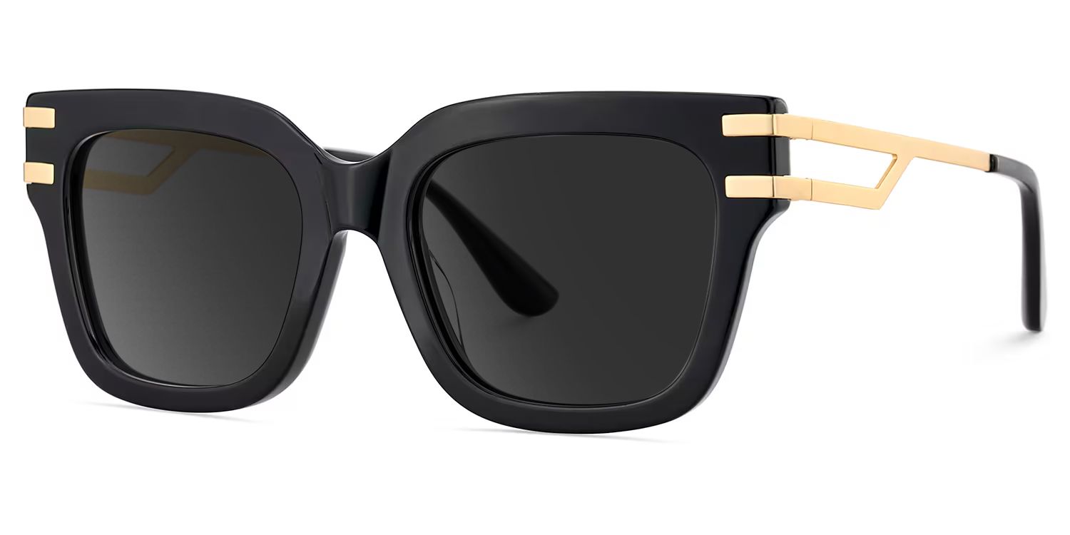 Lidia Mixed Schwarz Square Sonnenbrille | ZEELOOL2