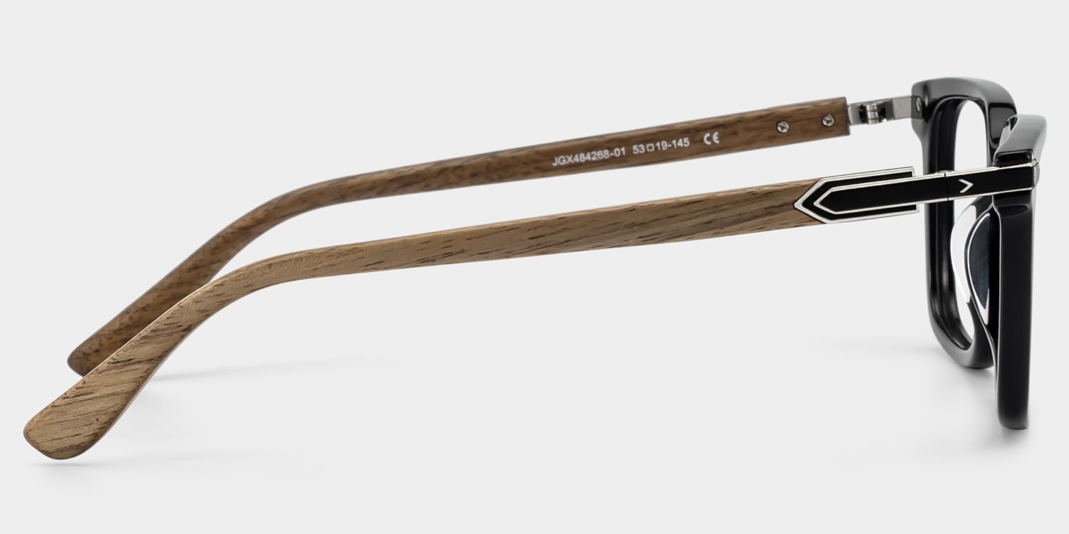 Noah Schwarz Rechteckig Brille4