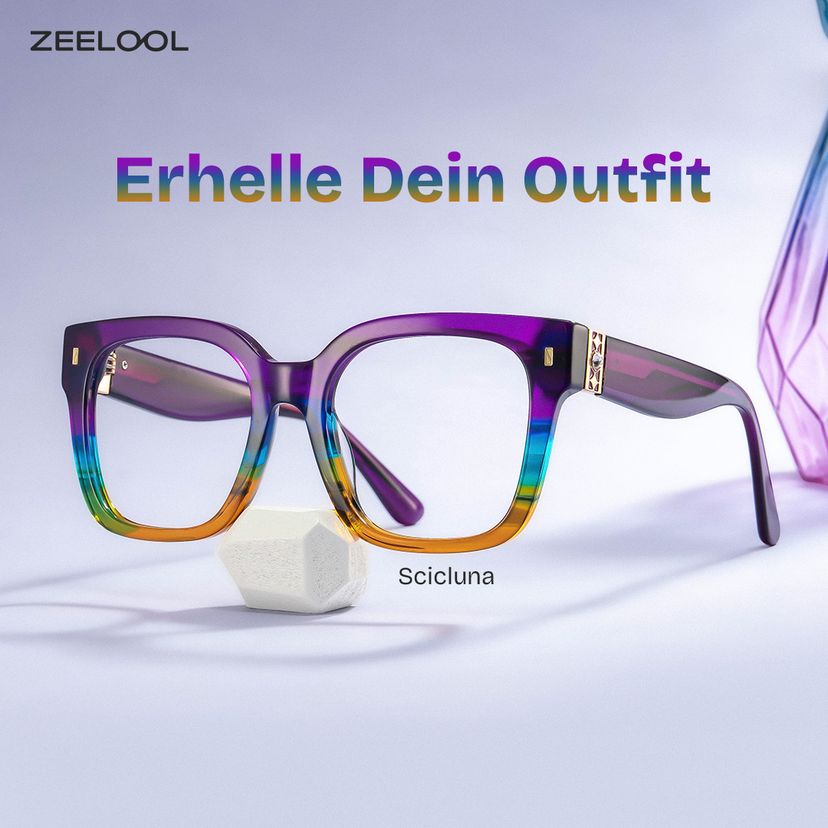 Scicluna Bunt Quadratisch Brille