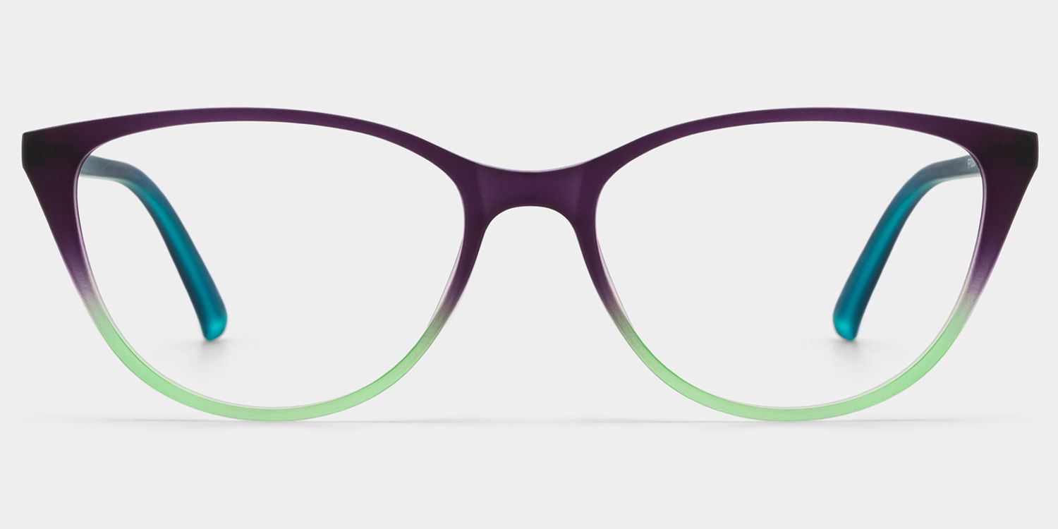 Lucy Lila-Grün Cateye Brille0