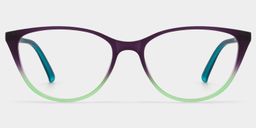 Lucy Lila-Grün Cateye Brille0