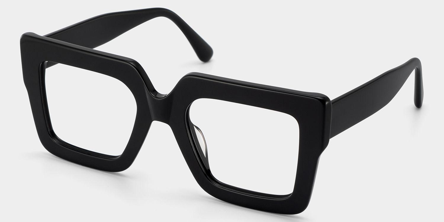 Brandon Schwarz Quadratische Brille2