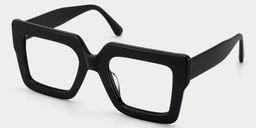 Brandon Schwarz Quadratische Brille2