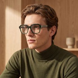 Parker Grün Quadratisch Brille7