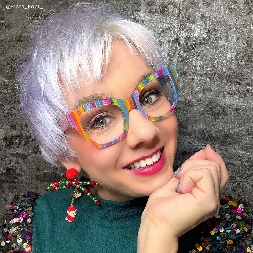 Nereyda Skittles Bunt Cateye Bonbon Brille