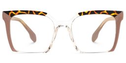 Misty Braun Quadratisch Brille0