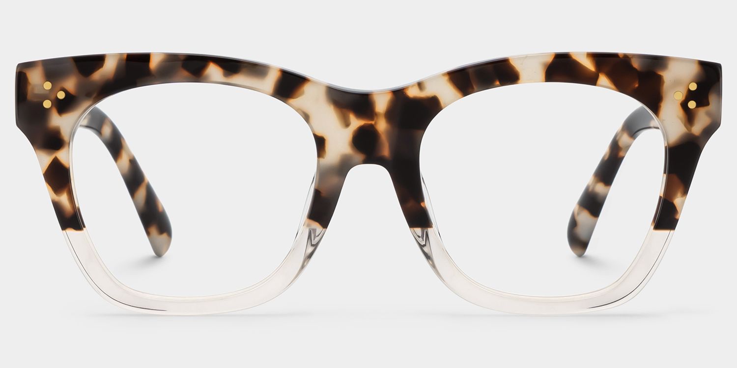 Tandy Hell Tortoise Rechteckige Brille0