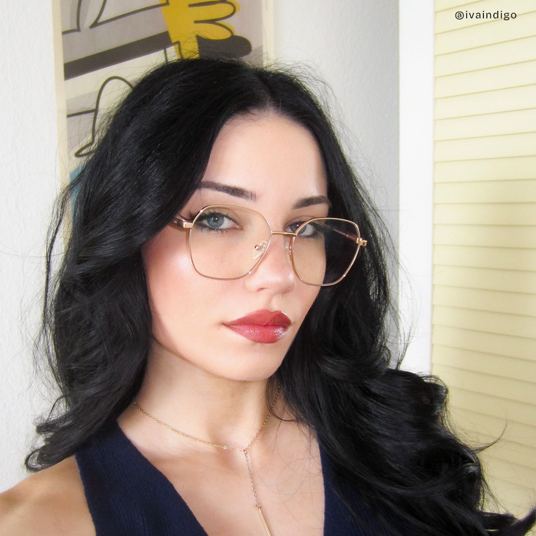 Perry Roségold Geometrisch Brille7