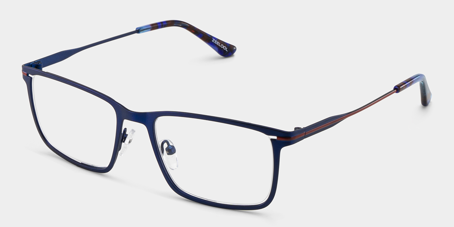 Roxana Blau Rechteckig Brille2
