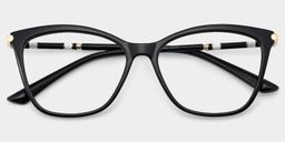 Emma Schwarz Quadratisch Brille3