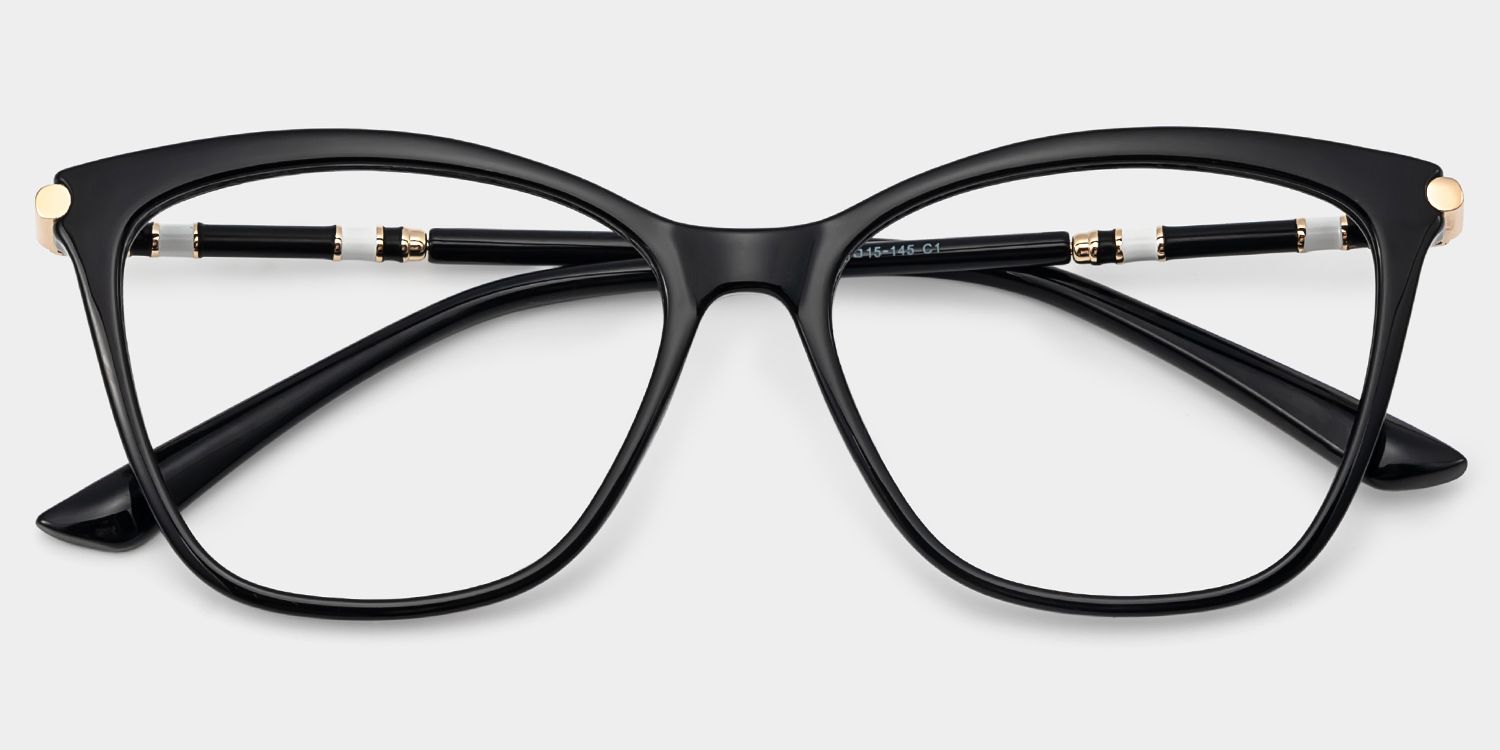 Emma Schwarz Quadratisch Brille3