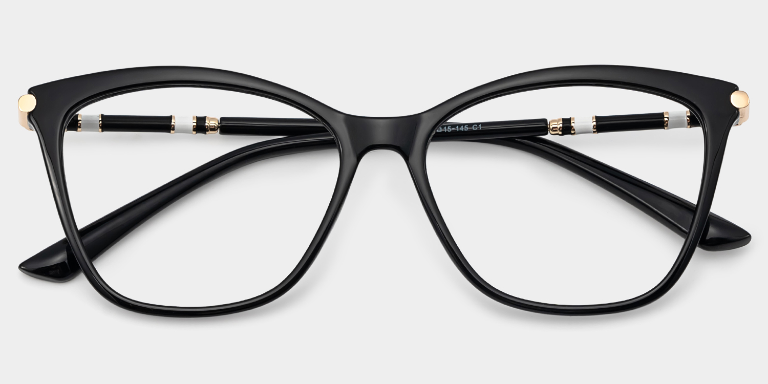 Emma Schwarz Quadratisch Brille3