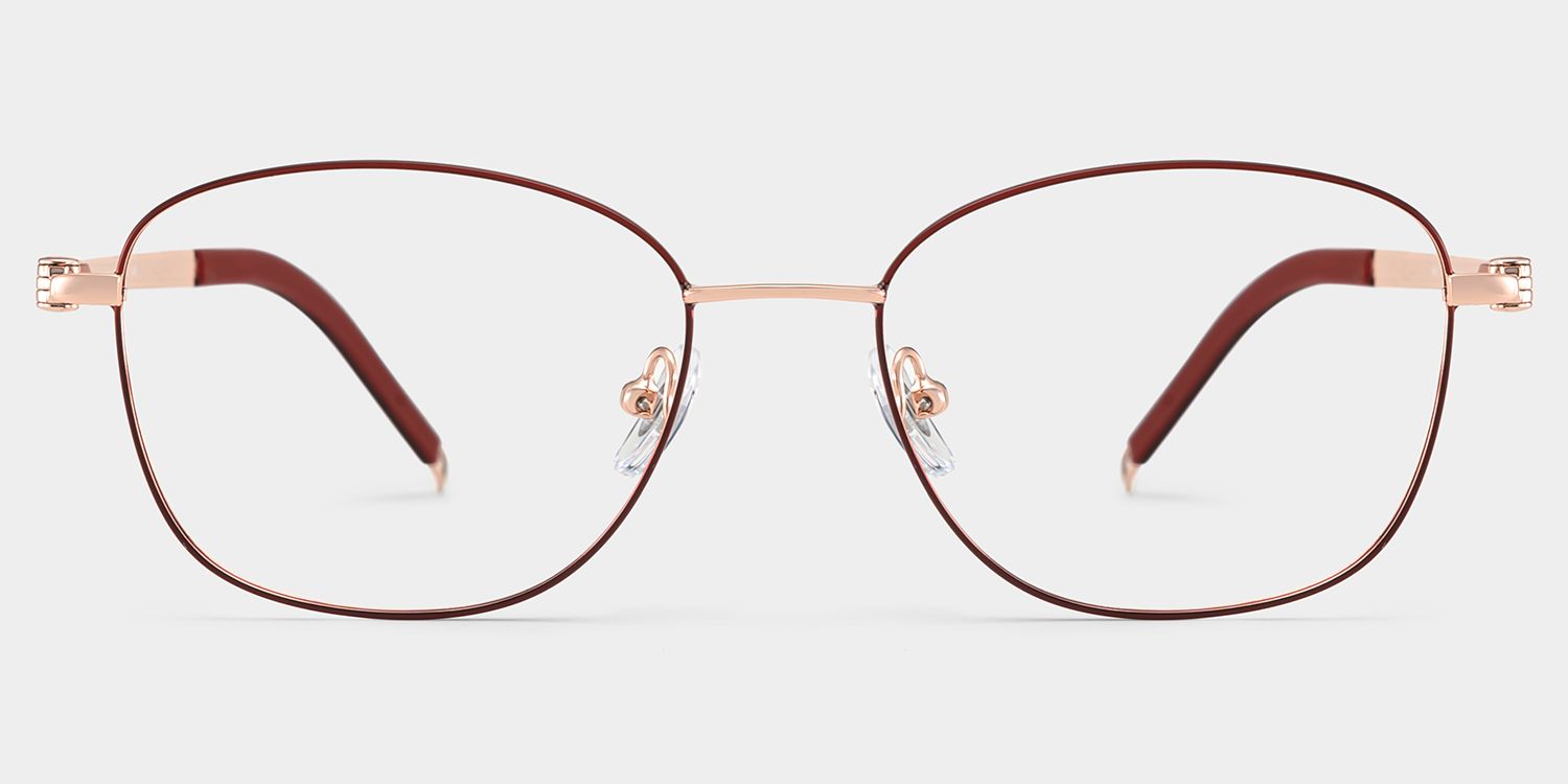 Tianna Rot Rechteckig Brille2