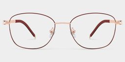 Tianna Rot Rechteckig Brille2