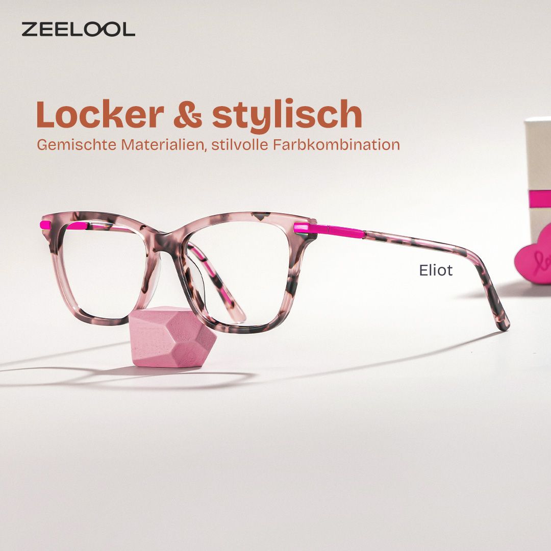 Eliot Rosa-Tortoise Rechteckig Brille0