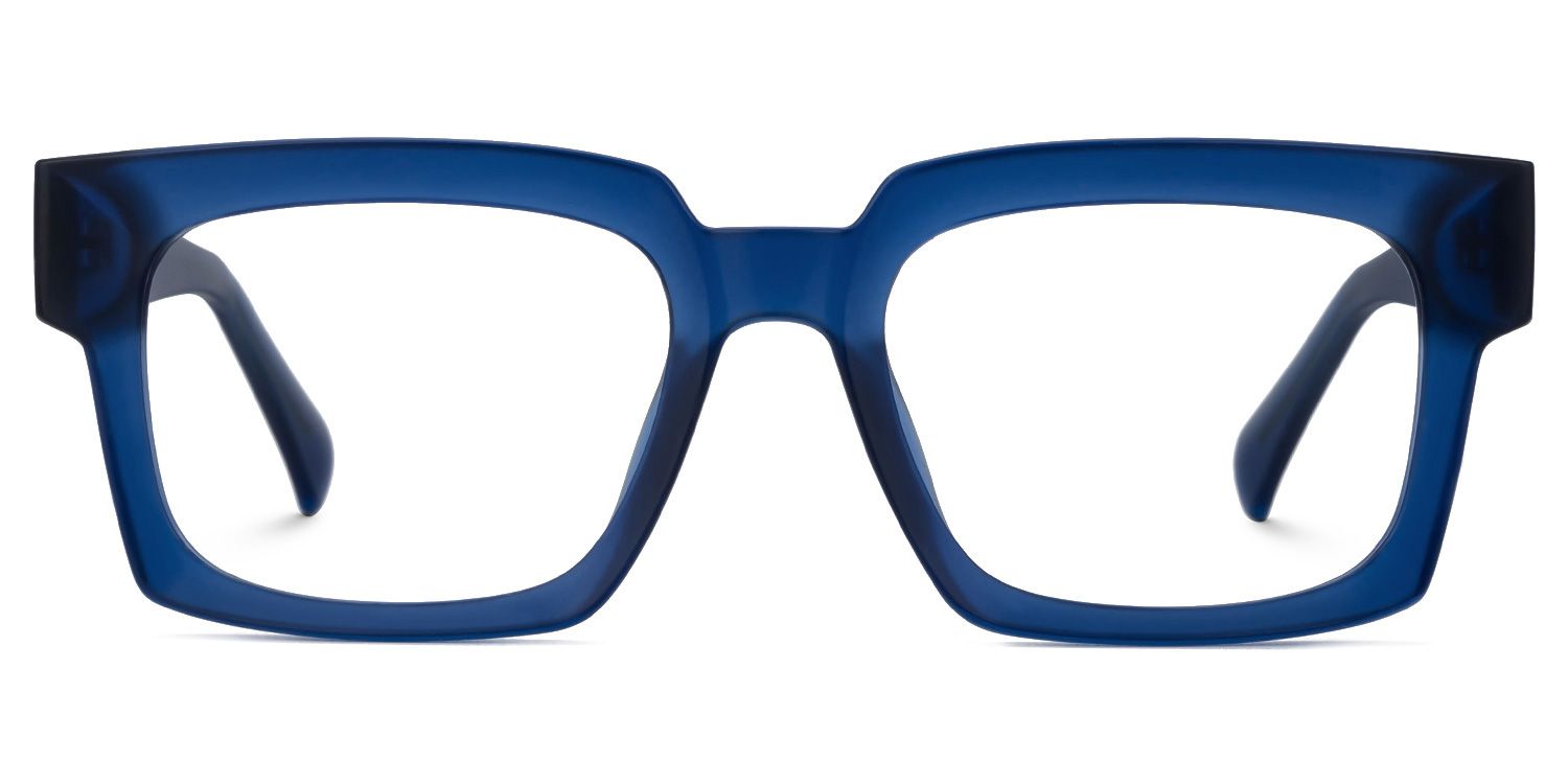 Amadeo Blau Rechteckig Brille0