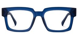 Amadeo Blau Rechteckig Brille0