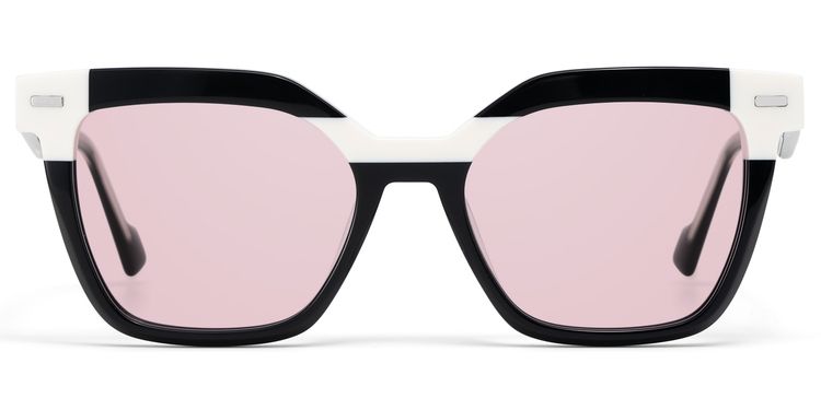 Nidia Schwarz-Weiß Quadratisch Brille