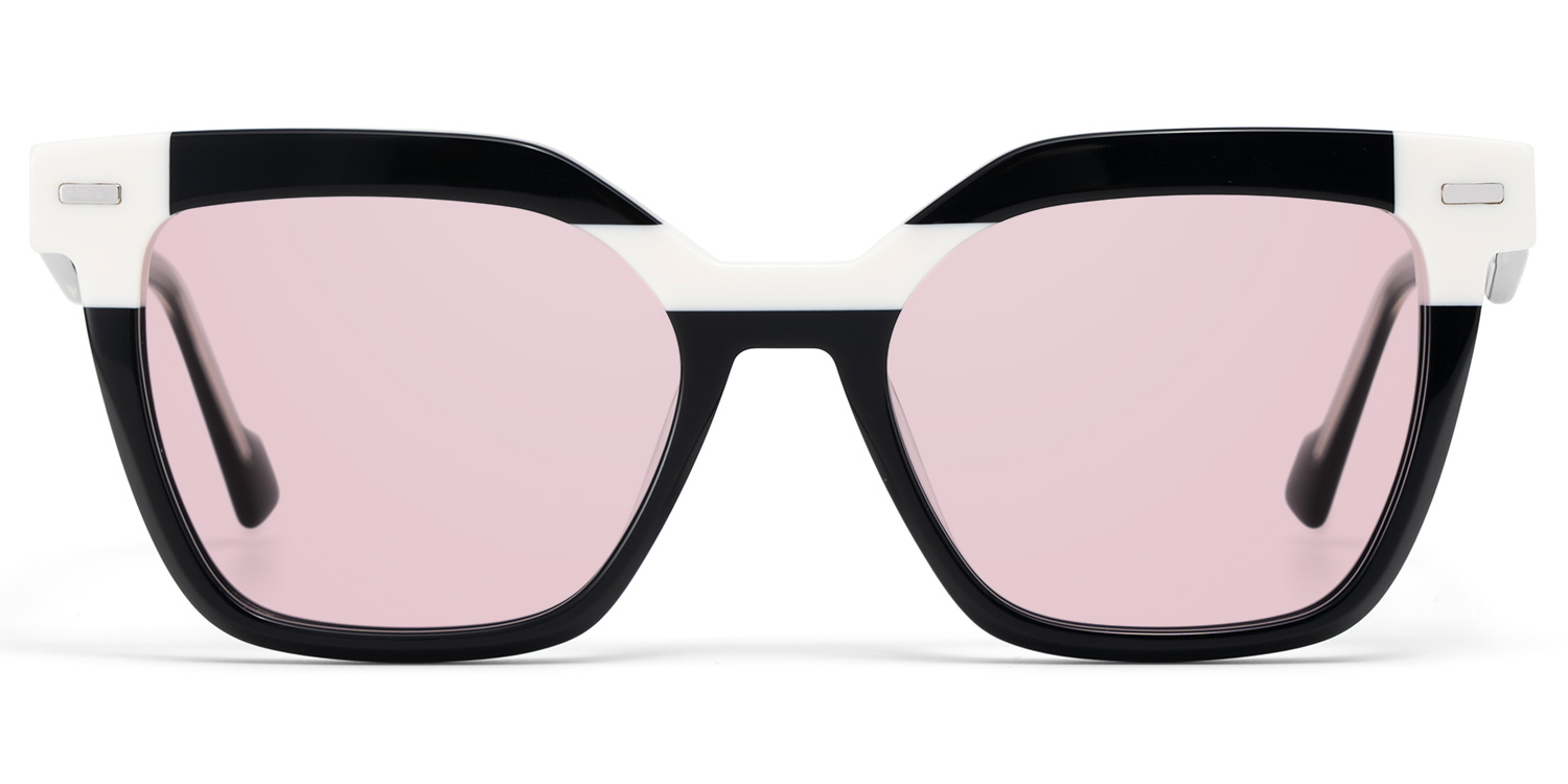 Nidia Schwarz-Weiß Quadratisch Brille gutes Bild