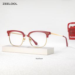 Nathan Rot Browline Brille0