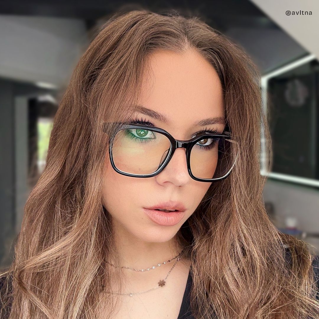 Freya Schwarz Quadratisch Brille8