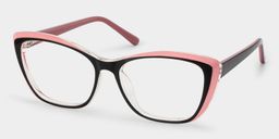 Fidelia Schwarz-Rosa Cateye Brille2