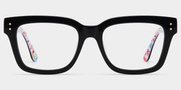 Zinnia Schwarz Rechteckig Brille3