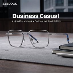 Ashley Silber  Quadratisch Brille0