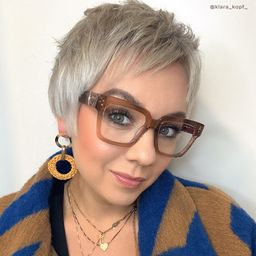Caius Beige Quadratisch Brille8