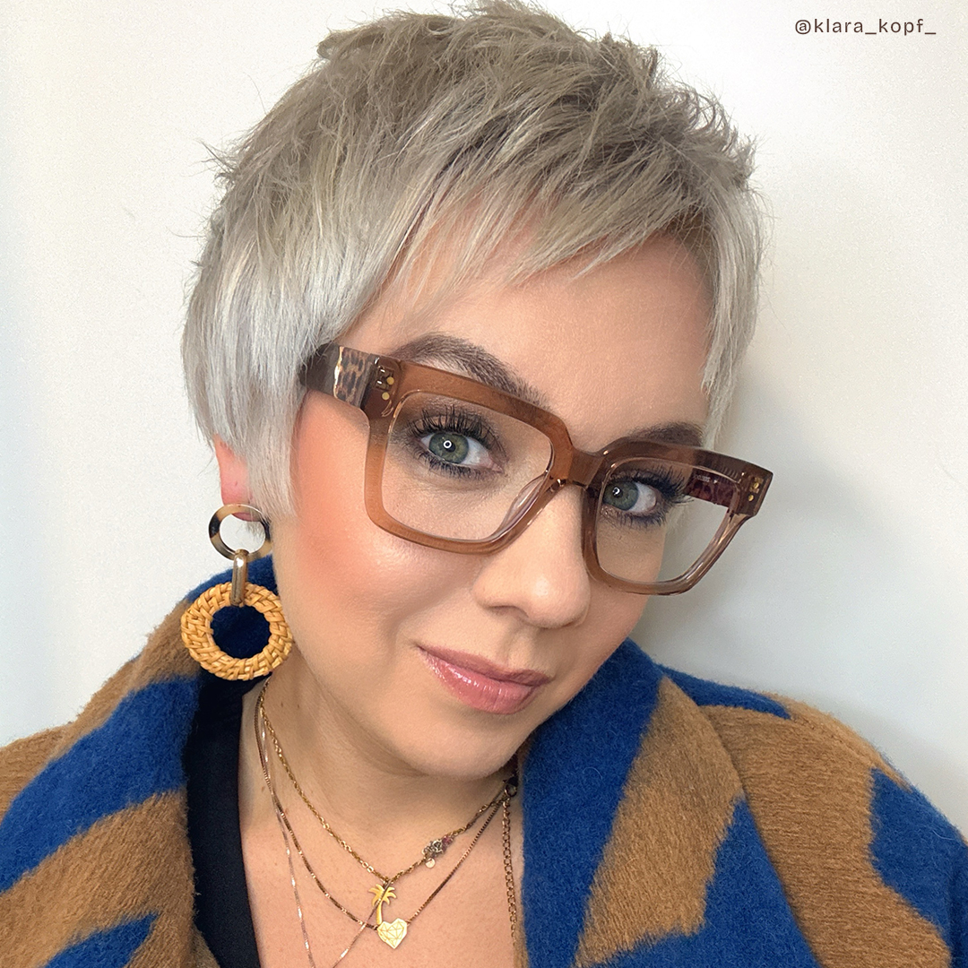 Caius Beige Quadratisch Brille8