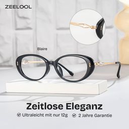 Blaire Schwarz Oval Brille0
