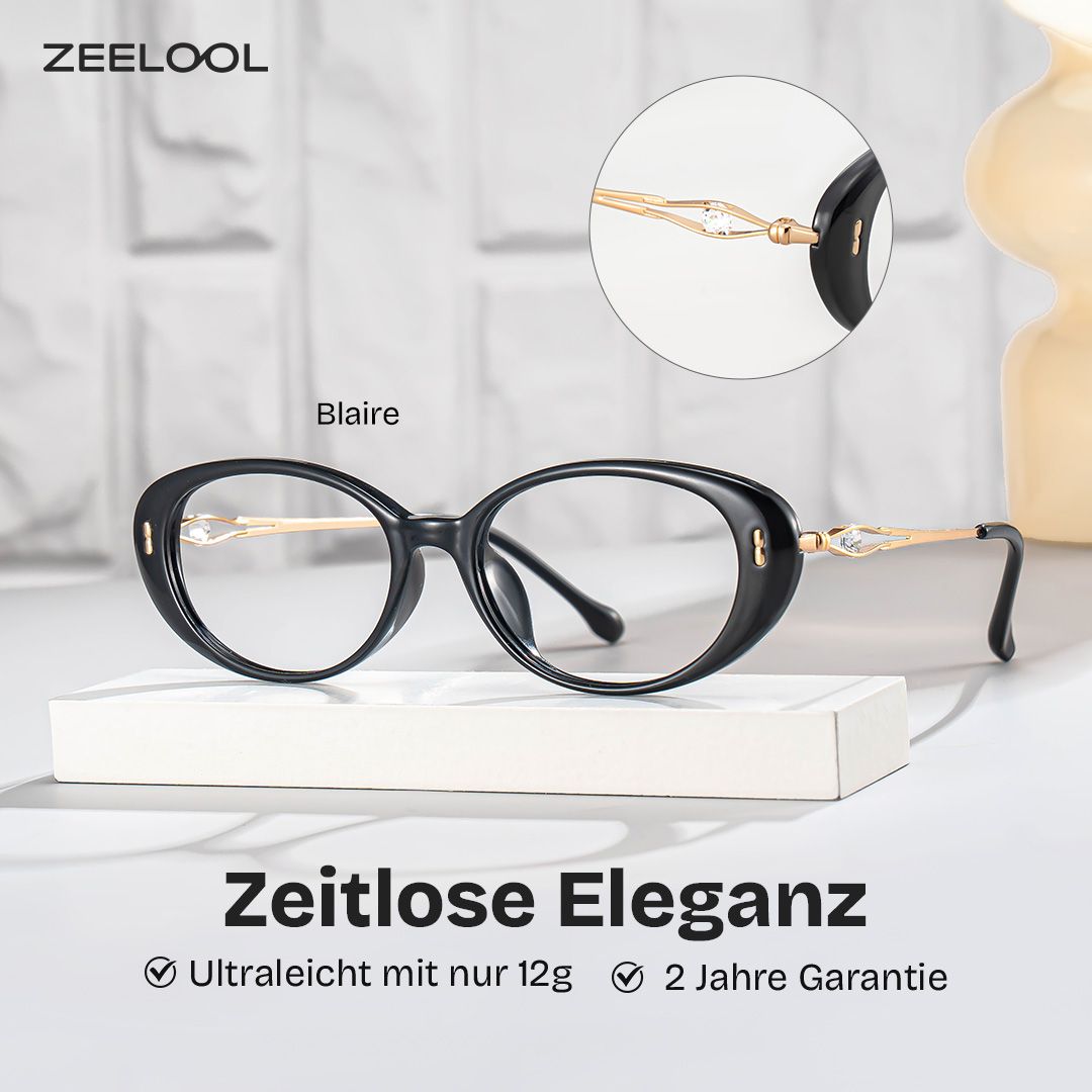 Blaire Schwarz Oval Brille0